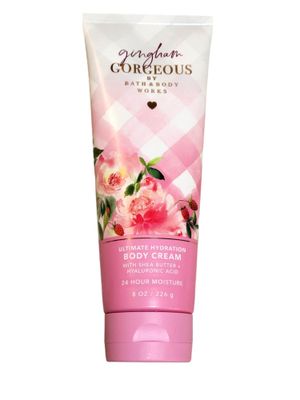 Bath &amp; Body Works Gingham Gorgeoous Ultimate Hydration Body Cream Gift Set For Women, 8 Fl Oz (Gingham Gorgeoous)