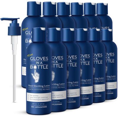 Gloves In A Bottle Shielding Lotion for Dry Itchy Skin, 8 ounce (12 Pack)