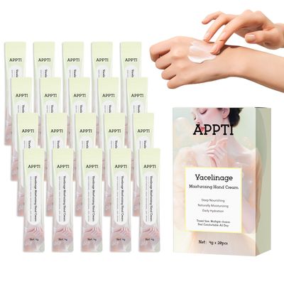 APPTI Moisturizing Hand Cream, Relieves and Repairs Hand Lotion, Travel Size Hand Cream, Original Flavor, Pack of 20