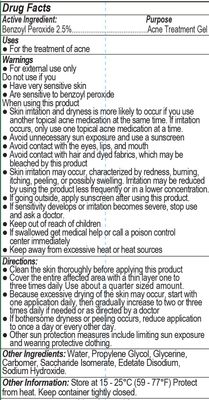 Dr Song 2.5% Benzoyl Peroxide Acne Gel Treatment Lotion (8 oz)