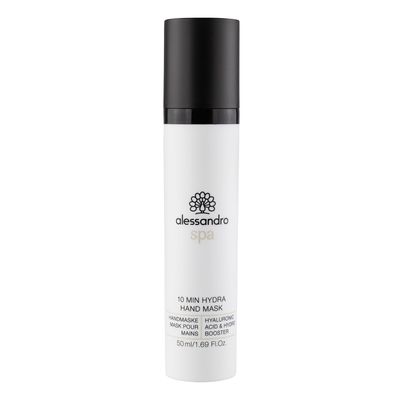 alessandro 10 Min Hydra Hand Mask - Contains Hyaluronic Acid - Helps Boost Hydration - Protects Skin from Irritation - Leaves Hands Soft and Fresh - Suitable for Dry and Cracked Hands - 1.69 oz