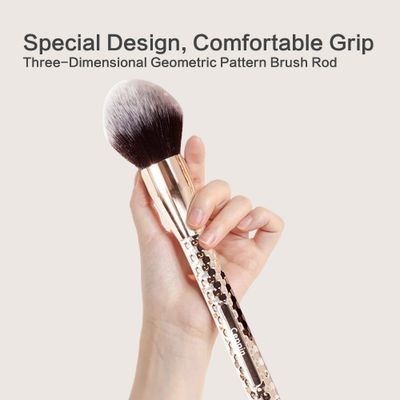 Ceppin Makeup Brush Set 12Pcs with Bag, Makeup Set for Premium Synthetic Kabuki Brush Powder Foundation Contour Blush Concealer Eye Shadow Blending Liner Eyebrow Lip, Rose Golden