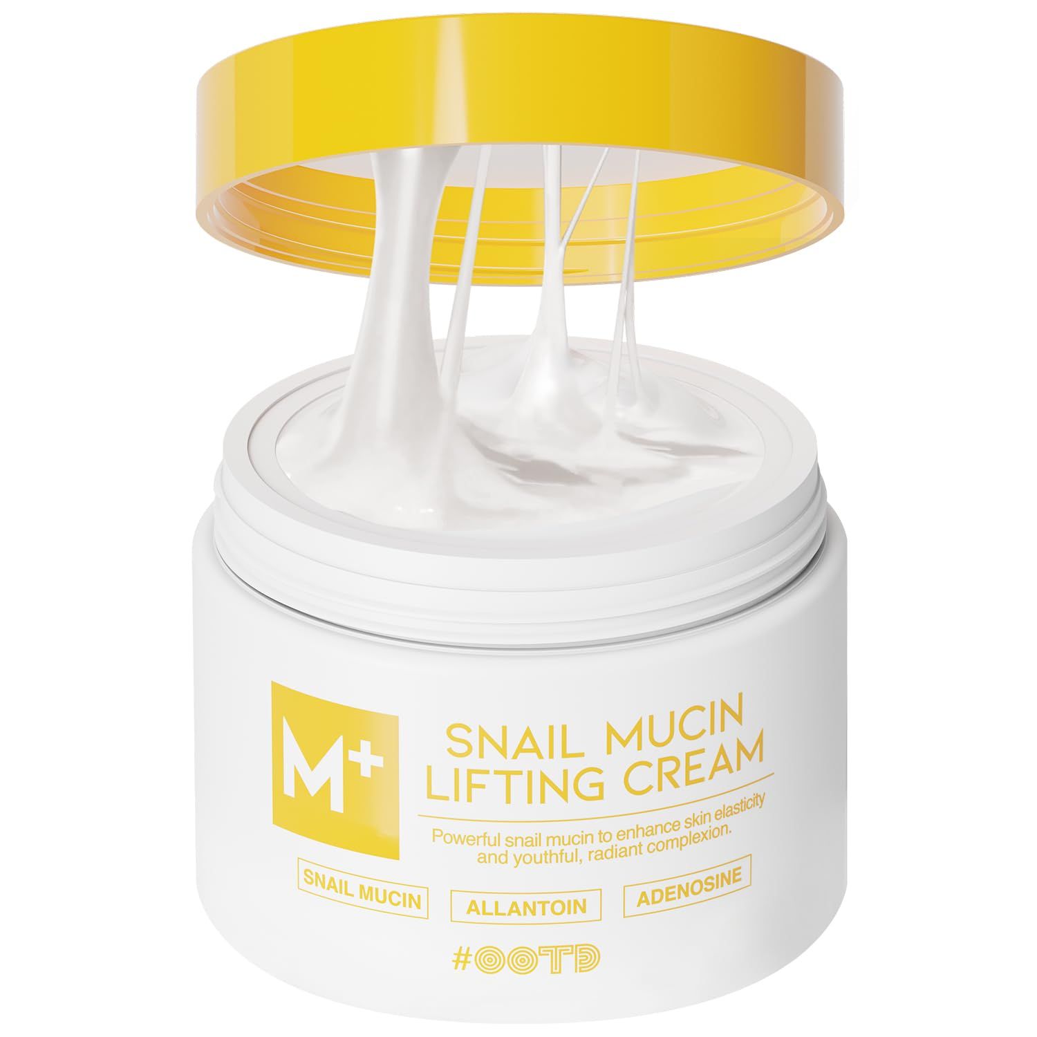 #OOTD Snail Mucin Moisturizer Cream For Face, Lifting &amp; Deep Hydrating Ceam For Face And Neck, Anti Aging, Smoothing, Korean Skincare For Glass Skin (3.38 Fl Oz)