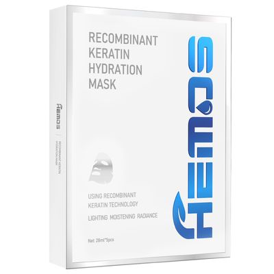 HEMOS 10Pcs/1Pack World-First Biokeratin Deep-Layer Mask,Promotes Cell Growth To Repair Damaged Skin, Keratin Biological Collagen Face Mask, Suitable For All Skin Types