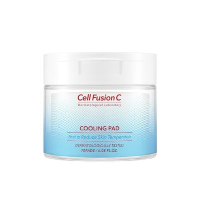 Cell Fusion C Post Alpha Cooling Pad, Hydrating &amp; Cooling Korean Toner Pads for Dry Skin, Panthenol and Glacier Water to Plump and Replenish, 70 Pads / 6.08 fl.oz.