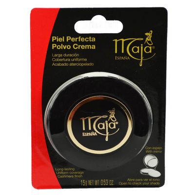 Beige Oscuro Maja Pressed Powder| Delicately Scented Pressed Powder, Mirror and Tassel Compartment for Flawless Skin; 0.53 Ounces