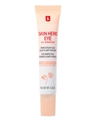 Erborian Skin Hero Eye Cream- Peach Tinted Under Eye Cream Perfector for Dark Circles, Puffiness, Wrinkles &amp; Fine Lines - Hydrating Korean Skin Care with White Ginseng for Smooth, Radiant Skin - 10 ml