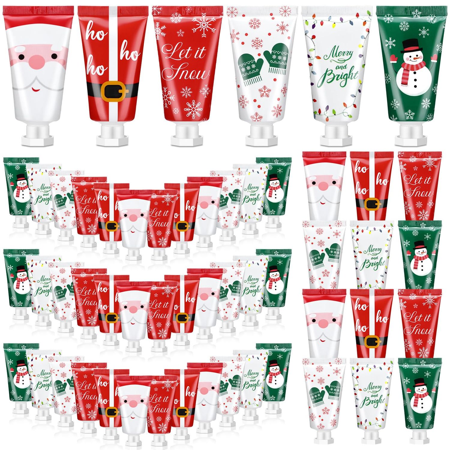 48 Pieces Christmas Hand Cream Gift Set Mini Travel Size Lotion Bulk Beauty Advent Calendar 2024 Holiday Stocking Stuffers for Women Mom Cowrkers Dry Cracked Hands, 30 ml, 6 Natural Plant Fragrances
