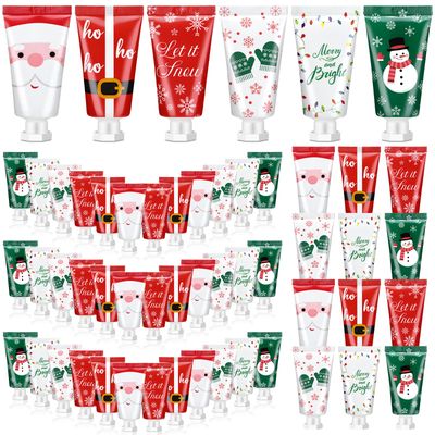 48 Pieces Christmas Hand Cream Gift Set Mini Travel Size Lotion Bulk Beauty Advent Calendar 2024 Holiday Stocking Stuffers for Women Mom Cowrkers Dry Cracked Hands, 30 ml, 6 Natural Plant Fragrances