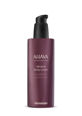 AHAVA Dead Sea Water Mineral Body Lotion, Vivid Burgundy - Provides All Day Hydration, Fights Dehydration, Refines Skin&#39;s Texture, Enriched with Exclusive Osmoter, Aloe Vera &amp; Witch Hazel, 8.5 Fl.Oz