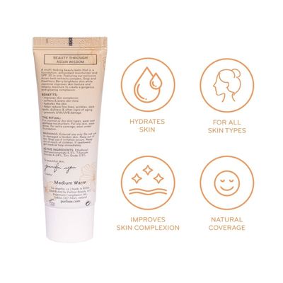 prlisse Perfect Glow BB Cream SPF 30: Clean &amp; Cruelty-Free, Medium Flawless Coverage, Hydrates with Jasmine | Fair 1.4oz