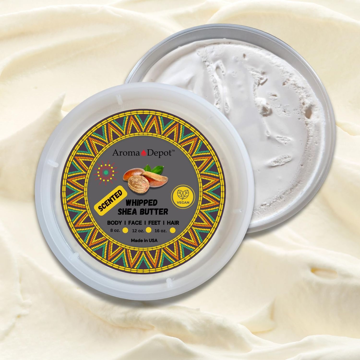 Strawberry Scented Whipped Body Butter Made With African Shea Butter is a nourishing Moisturizer for Glowing Skin. It is Grade A 100% Pure Natural for dry Skin, Body, Hair, and Face. (8 oz.)