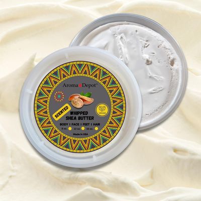 Strawberry Scented Whipped Body Butter Made With African Shea Butter is a nourishing Moisturizer for Glowing Skin. It is Grade A 100% Pure Natural for dry Skin, Body, Hair, and Face. (8 oz.)