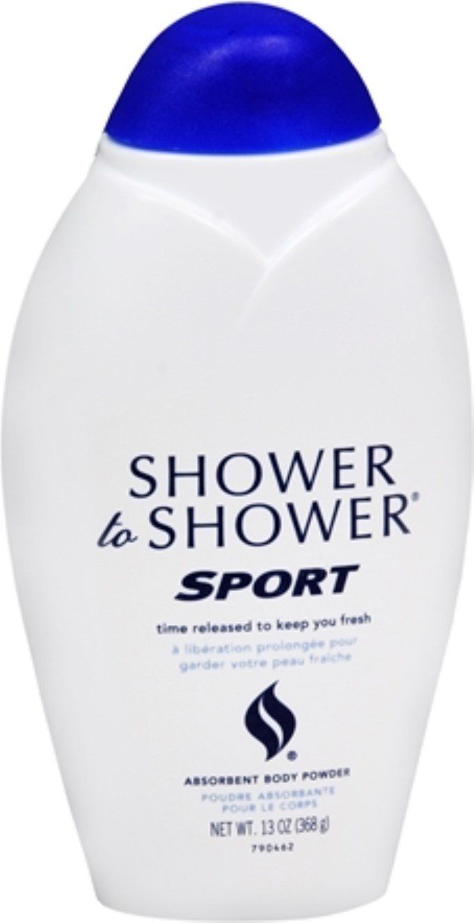 SHOWER TO SHOWER Body Powder, Sport 13 oz (Pack of 2)