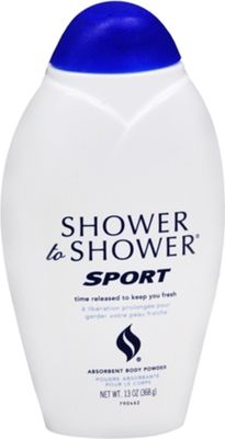 SHOWER TO SHOWER Body Powder, Sport 13 oz (Pack of 2)