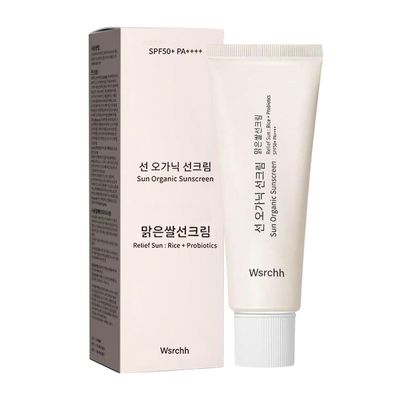 Relief Sun Organic Sunscreen SPF50+, PA++++ Rice and Probiotics | Korean Skin Care Solution for All Skin Types | Nourishing Skin Protection