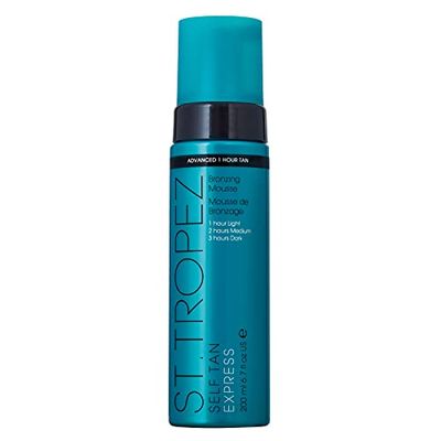 St.Tropez Self Tan Express Mousse, Fast Acting Fake Tan, Develops in 1-3 Hours, Streak-Free Finish, Vegan, Natural &amp; Cruelty Free, 6.7 Fl Oz