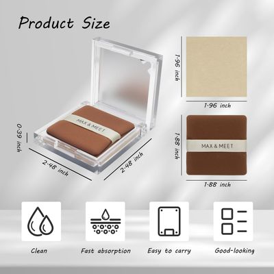 LuckyOpt 200 Face Oil Blotting Sheets with Mirror Travel Box&amp; Puff, Linen Fiber Gentle Oil Control Film Not Destroy Base Makeup Face Oil Absorbing Sheets (Coniferous Tree, Box+Refill total 200 sheets)