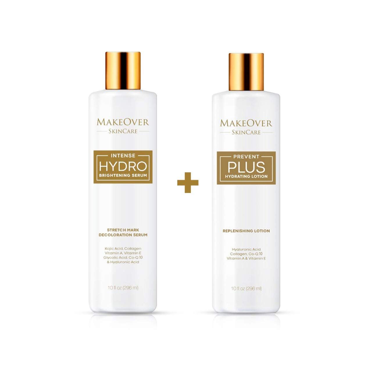 MakeOver SkinCare Deluxe Bundle - Hydro Intense for Stretch Marks Removal - Prevent Plus Stretch Marks &amp; Scar Prevention