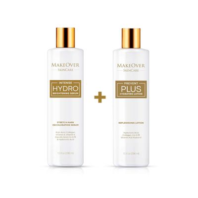 MakeOver SkinCare Deluxe Bundle - Hydro Intense for Stretch Marks Removal - Prevent Plus Stretch Marks &amp; Scar Prevention