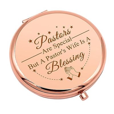 Pastor Wife Appreciation Gifts Thanks You Gift Compact Makeup Mirror for Her Religious Gift for Minister&#39;s Wife Inspirational Gift Folding Makeup Mirror for Pastor Wife Birthday Thanksgiving Gifts