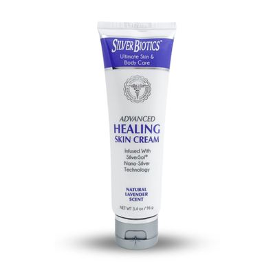 Silver Biotics Nano Silver Healing Lotion Cream Lavender Scent Infused SilverSol and Hyaluronic Acid | All Natural Ingredients to Heal, Smooth Your Skin Blemishes and Scars (3.4 oz.)