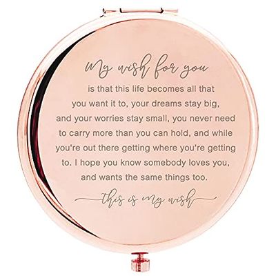 My Wish for You Gift, Graduation Gift, Compact Mirror, Birthday Gift, Gift From Parents, Gift to Daughter, Daughter Makeup Mirror