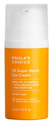 Paula&#39;s Choice C5 Super Boost Eye Cream with 5% Vitamin C, Hyaluronic Acid &amp; Peptides, for Puffy Eyes, Dark Circles, Fine Lines &amp; Crows Feet, 0.5 Fl Oz