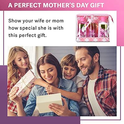 Vital Luxury Bath &amp; Body Care Travel Set Pea Flower Scent Home Spa Set with Body Lotion, Shower Gel and Fragrance Mist, Birthday Mother's Valentine's Day Gifts for Her and Him
