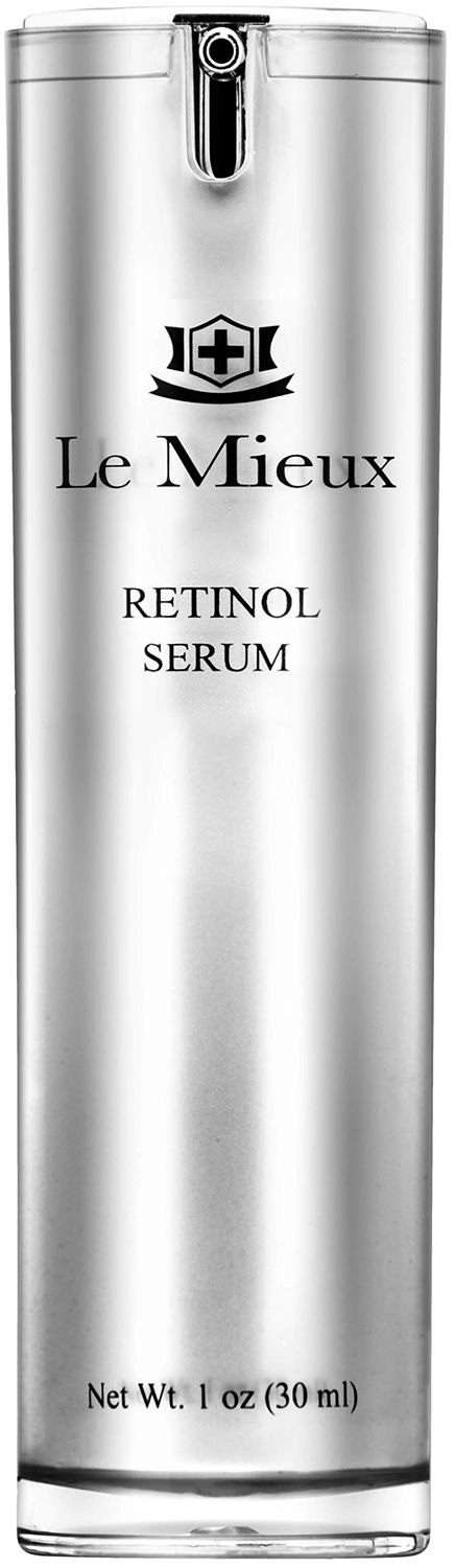 Le Mieux Retinol Serum - Anti Aging 0.5% Retinol Face Serum with Skin Smoothing Peptides, Hyaluronic Acid &amp; Apple Stem Cells to Help Visibly Address Fine Lines, No Parabens or Sulfates (1 oz / 30 ml)