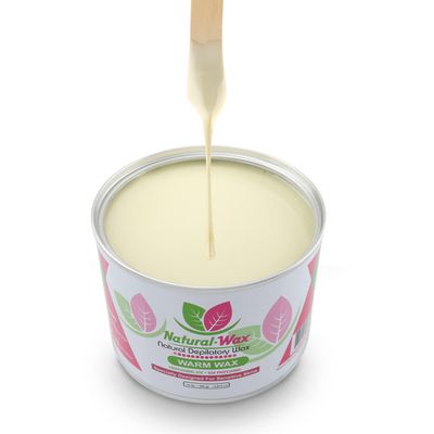 Natural Organic Wax for Sensitive Skin - Professional Depilatory Warm Wax for Gentle, Smoothing Hair Removal with Moisturizer (14 oz)