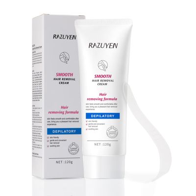 RAZUYEN Depilatory Cream For All Skin Types, Body Hair Removal Cream for Unwanted Hair in Legs and Arms, 4.06OZ