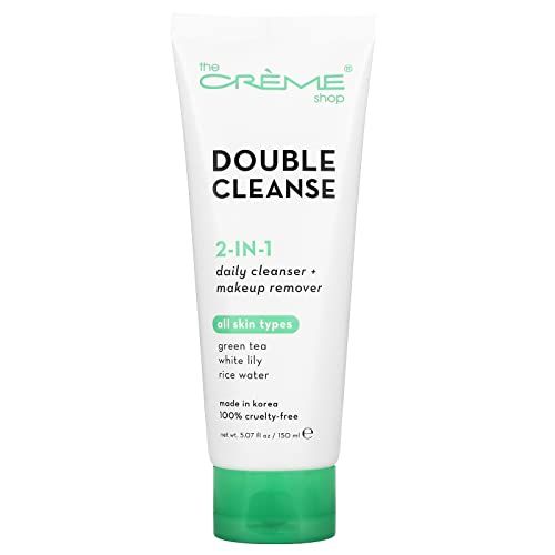 The Crme Shop Korean Skincare Green Tea Double Face Wash, Brightening, Acne Treatment, Redness, Cleansing Pore - Oily, Dry, Sensitive Skin Natural Makeup remover, Facial cleanser