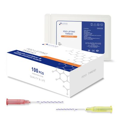 HYPOD PDO Screw Threads, PDO Thread Lift Korea Face/Whole Body PDO Thread Lifting and Filling (100PCS-S29G-38mm)