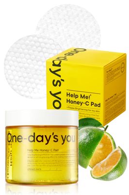 ONE-DAYS YOU Help Me Glow-C Pad | Face Toner Pads Korean Skin Care | Blemish Pads for Face Cleansing | Facial Cleansing Pads Korean Skin Care Products | Vita C Toner Pads for Face (60 sheets)