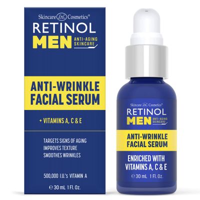 Retinol Mens Anti-Wrinkle Facial Serum - The Original Retinol Anti-Aging Mens Formula For Younger Looking Skin - Vitamin-Enriched To Smooth Fine Lines &amp; Wrinkles, Improve Tone &amp; Promote Firmness
