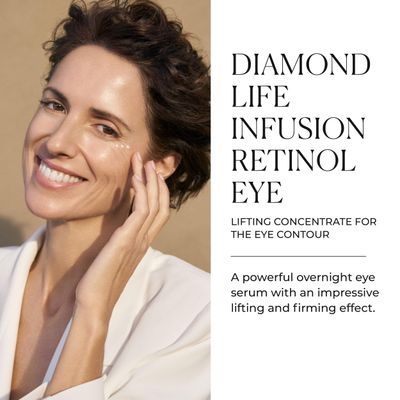 Natura Biss Diamond Life Infusion Retinol Eye Serum | Anti-Aging Lifting Eye Serum | Lifts, Tightens, Firms &amp; Brightens, 0.5 Oz
