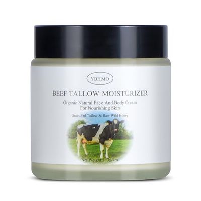 YBHMO Beef Tallow Moisturizer,Beef Tallow for Skin,Organic Grass Fed Beef Tallow with Raw Honey Moisturizing Cream, Whole Body &amp; Face Moisturizer4oz