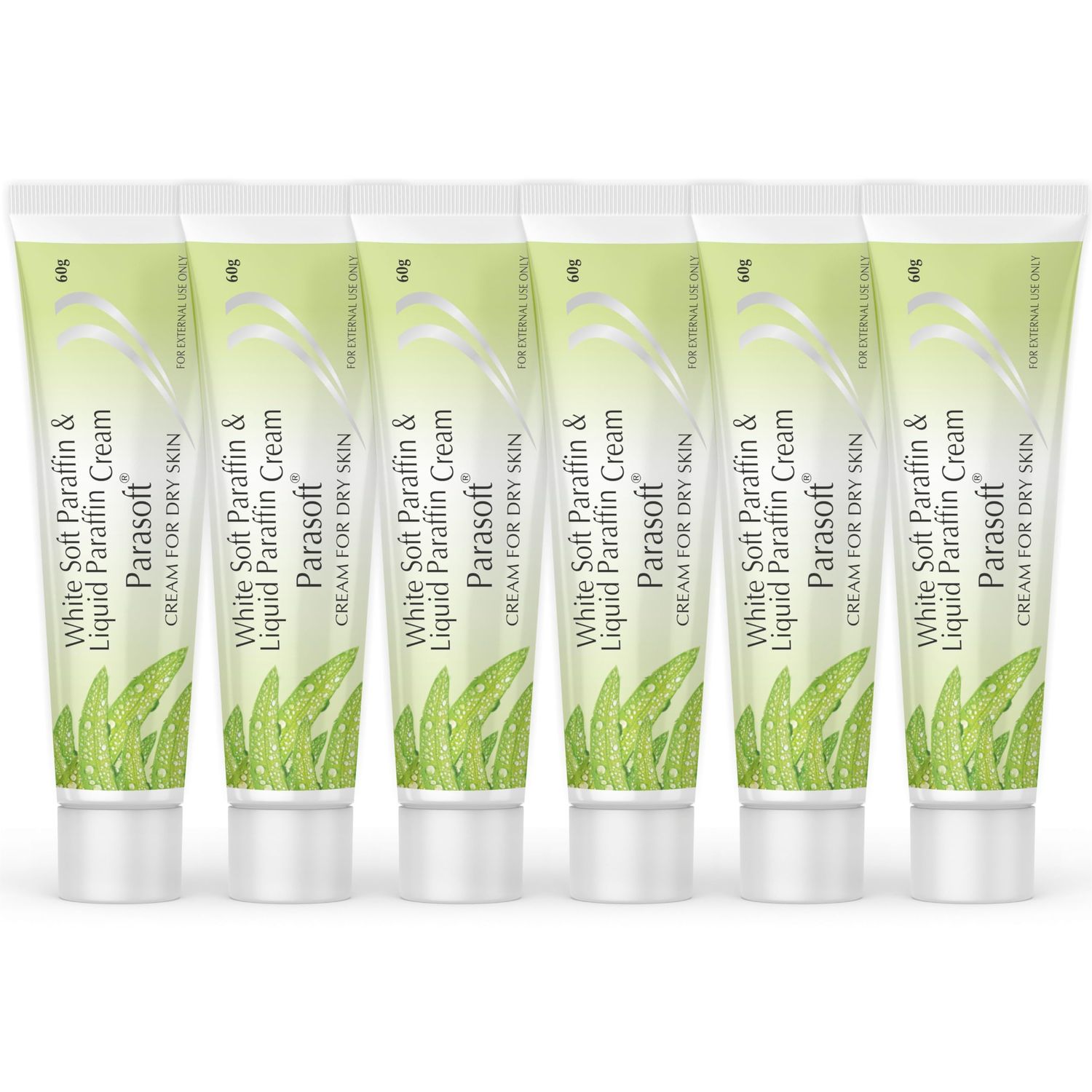 Parasoft Cream for Dry &amp; Dehydrated Skin Intense Moisturizer, Nourishing Cold Cream &amp; Winter Cream with Goodness of Aloe vera for both Men &amp; Women - 60GM (Pack of 6)