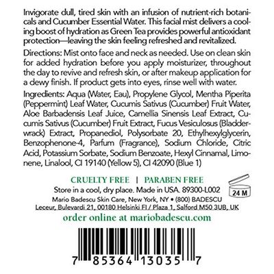 Mario Badescu Facial Spray Aloe, Rose Water and Cucumber - Green Tea Duo for Face, Neck or Hair, Cooling and Hydrating Face Mist for All Skin Types, Dewy Finish, 4 Fl Oz (Pack of 2)