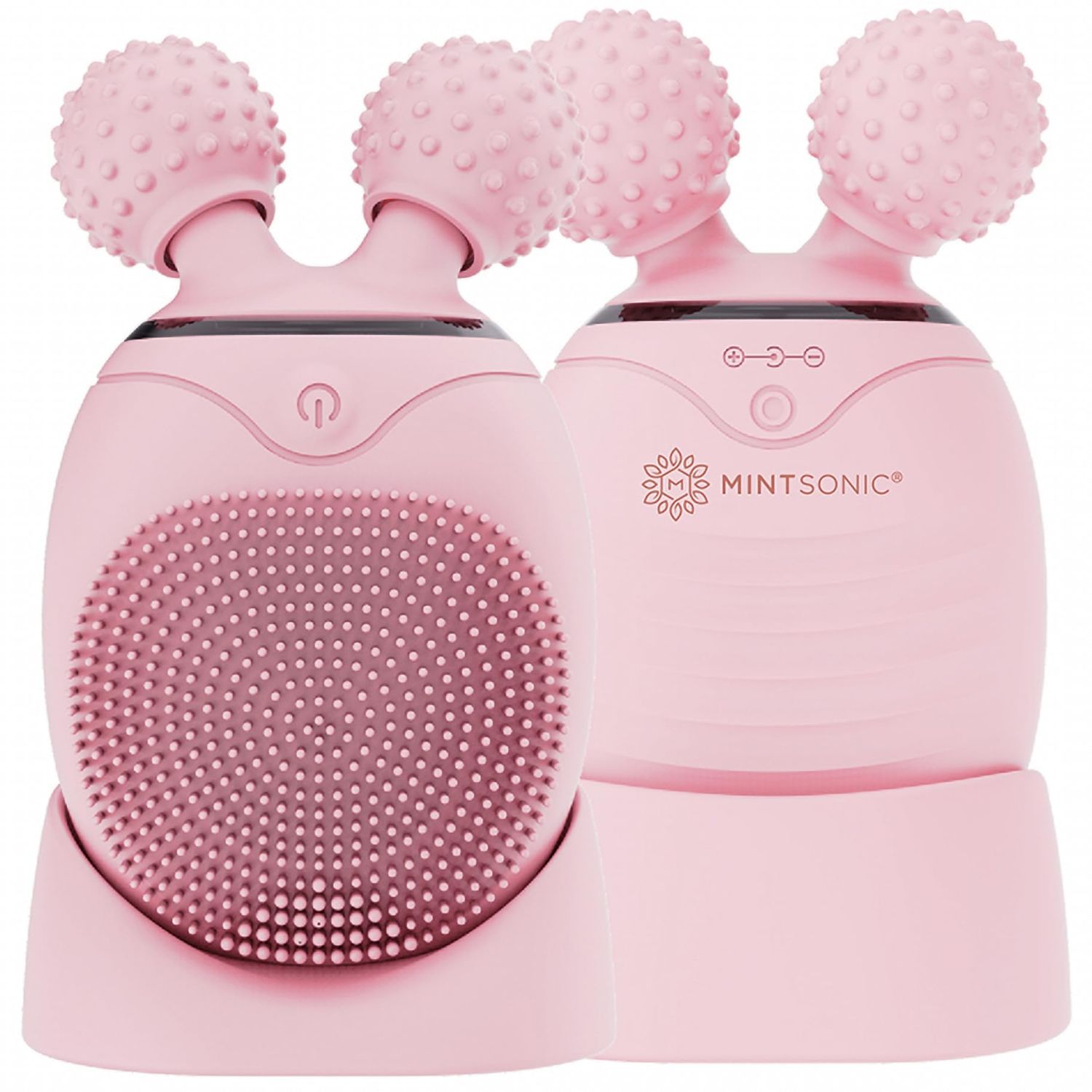 MintSonic Face Roller for Wrinkles and Lifting Alternative - Silicone Face Scrubber Exfoliator, Electric Face Massage Tool for Lymphatic Drainage, Massager for Face and Neck, Facial Cleansing Brush