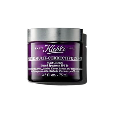 Kiehl&#39;s Super Multi-Corrective Cream SPF 30, Anti-aging Face Moisturizer for All Skin Types, UV Sunscreen Protection, Reduces Fine Lines &amp; Wrinkles, Firms Skin, Improves Skin Texture - 2.5 fl oz