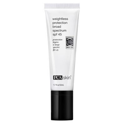 PCA SKIN Weightless Protection Broad Spectrum SPF 45 - Oil-Free Hydrating Face Sunscreen with 8.4% Zinc Oxide for Acne-Prone Skin &amp; All Skin Types (1.7 fl oz)