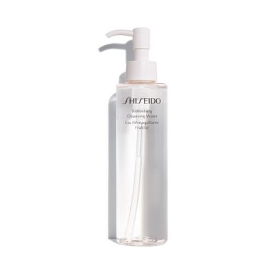 Shiseido Refreshing Cleansing Water - 180 mL - Water-Based Wipe-Off Cleanser - Removes Makeup &amp; Oil - Non-Comedogenic, Alcohol &amp; Oil Free