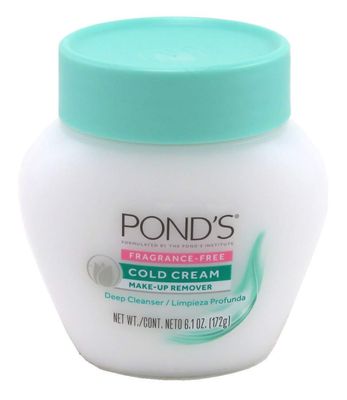 Ponds Cold Cream Make-Up Remover Fragrance-Free 6.1 Ounce (Pack of 2)