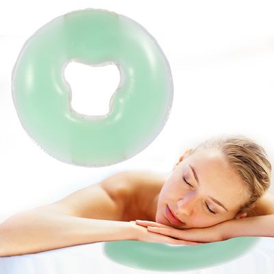 ZJchao Silicone Pillow, Beauty SPA Massage Pillow Face Support Pillow Spa Massage Cushion Soft Massage Face Relax Pillow Headrest Beauty Salon Skin Care Relax Head Cushion (Green)