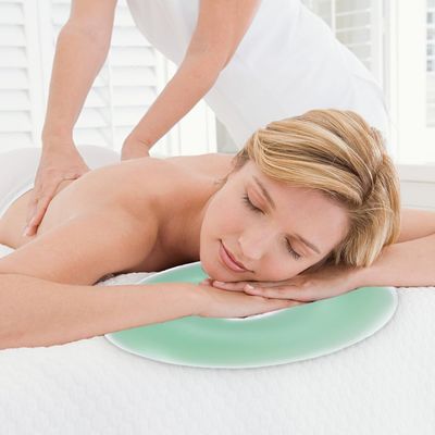 ZJchao Silicone Pillow, Beauty SPA Massage Pillow Face Support Pillow Spa Massage Cushion Soft Massage Face Relax Pillow Headrest Beauty Salon Skin Care Relax Head Cushion (Green)