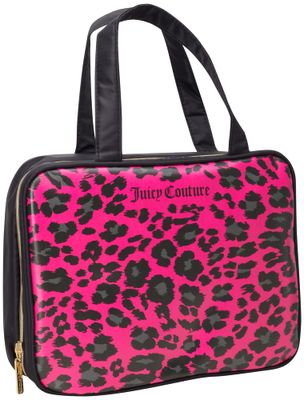 Juicy Couture Women&#39;s Cosmetics Bag - Hanging Travel Makeup and Toiletries Weekender Bag, Size One Size, Cheetah Print