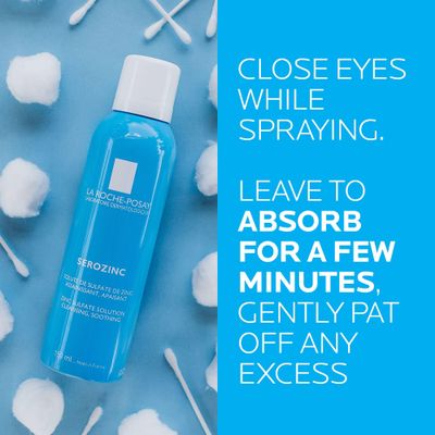 La Roche-Posay Serozinc Face Toner for Oily Skin with Zinc, Mattifying Face Spray and Acne/Prone Skin Toner to Reduce Shine for Oil Control, Alcohol Free Face Mist , 5 Fl Oz (Pack of 1)