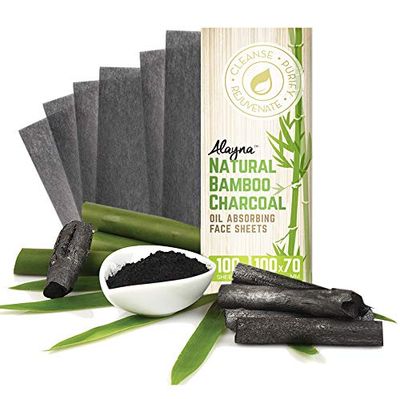 Oil Blotting Sheets for Face Natural Bamboo Charcoal Blotting Paper for Oily Skin Oil Absorbing Tissues Beauty Blotters Remove Excess Shine Organic Blot Papers For Make UpFacial &amp; Skin Care 3 Pack